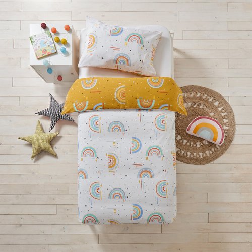 Rainbow tribe kids duvet set mustard So home La Redoute