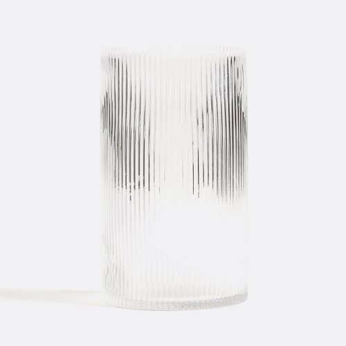 Vaso Trasparente Dorato Vetro 14,5 x 29,5 x 14,5 cm (6 Unità) | Leroy