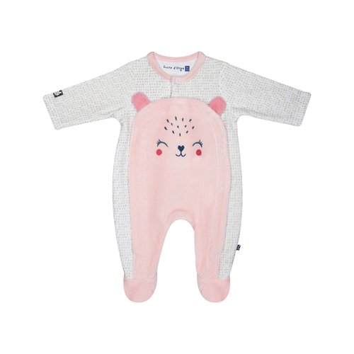 Dors bien lidye velours rase ouverture devant naissance