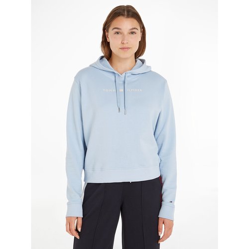 Cotton logo print sweatshirt blue Tommy Hilfiger La Redoute