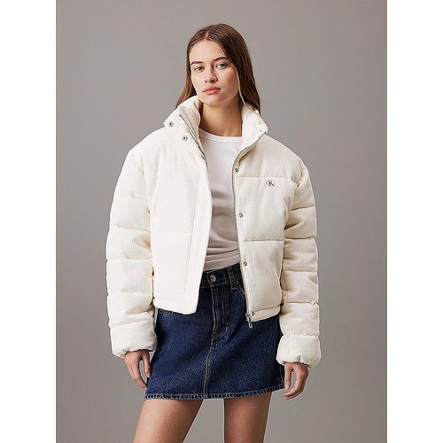 Cotton padded puffer jacket with zip fastening ivory Calvin Klein Jeans La Redoute