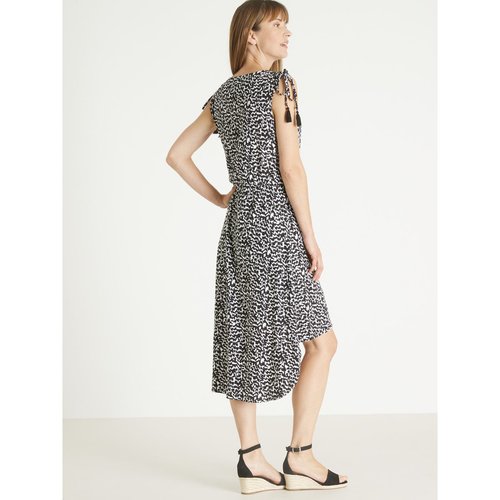 Robe sans manches en maille imprime noir blanc Daxon La Redoute