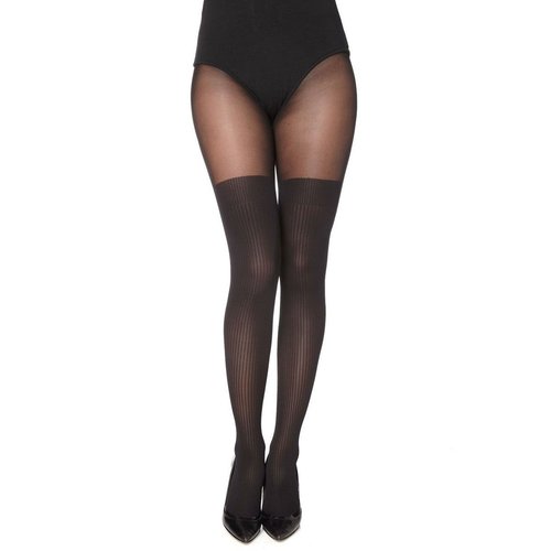 Collant fantaisie effet chaussette haute rita noir Gabriella La Redoute