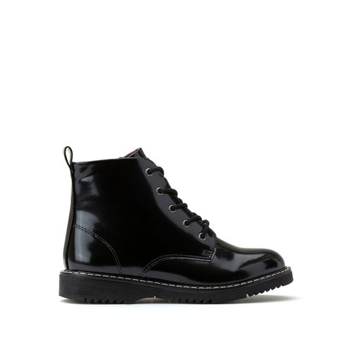 Bottines a lacets zippees