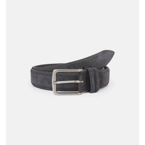 Ceinture rigide bacuir en croute de cuir gris Galeries Lafayette La Redoute
