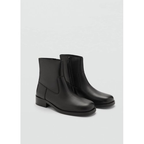 Bottines cuir mango outlet