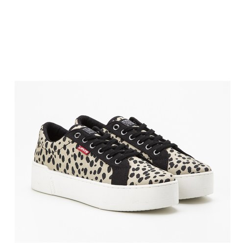 Leopard print flatform trainers top