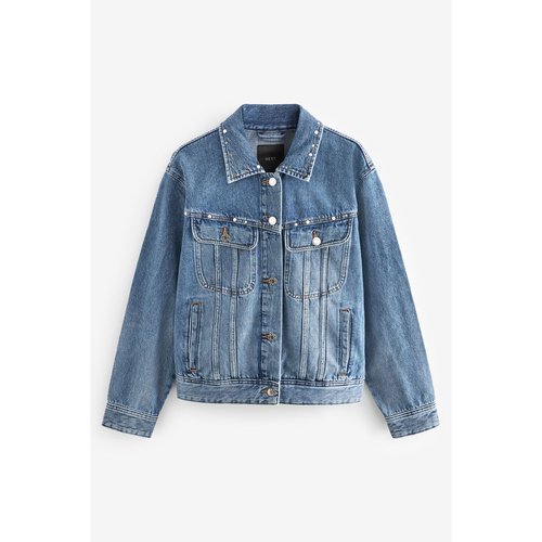 Veste style camionneur en jean bleu moyen cloute Next La Redoute