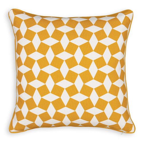White geometric cushion discount