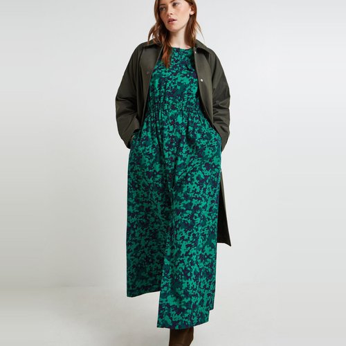 Robe midi manche longue avec elastique taille certifie ecovero epicea Monoprix La Redoute