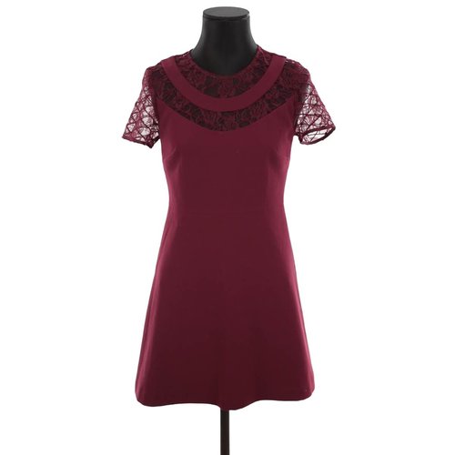 Robe en coton tres bon etat bordeaux Sandro La Redoute