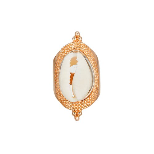 Bague avec coquillage saleya dore Hipanema La Redoute