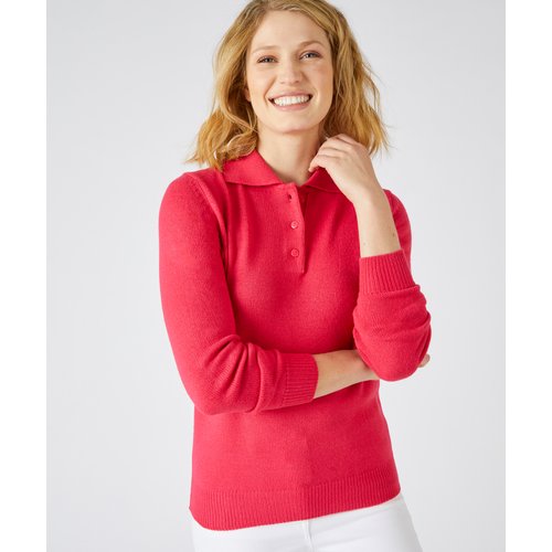 Pull col polo manches longues Damart La Redoute