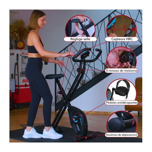 Velo d appartement pliable striale sv 317 bicolore Care La Redoute