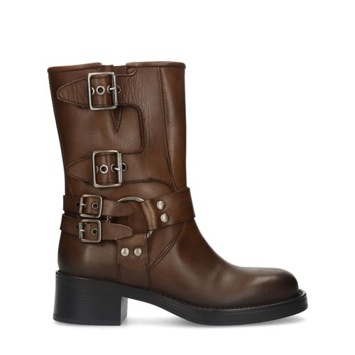 Bottines motardes avec boucles sales
