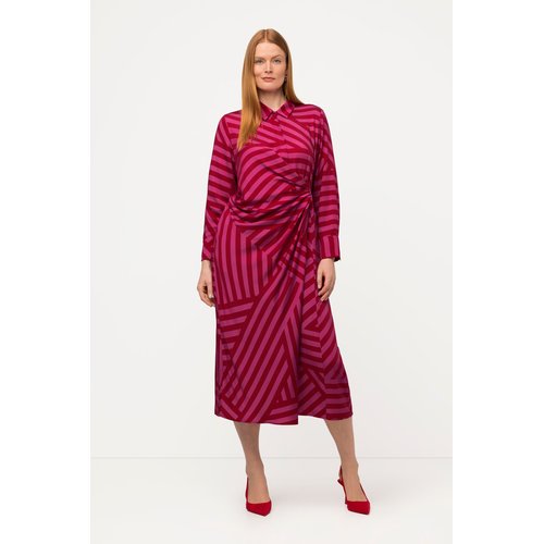 Robe maxi a col chemise et manches longues Ulla Popken La Redoute