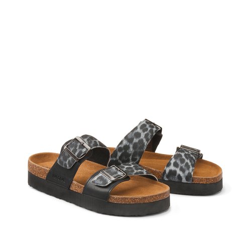 Mules confort solinea Kaporal noir La Redoute