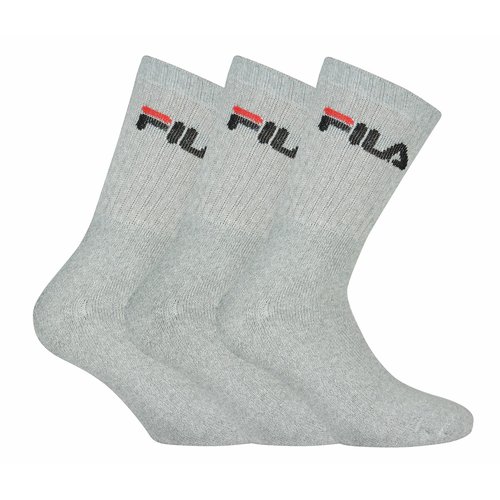 Pack of 3 pairs of crew socks in cotton mix grey grey grey Fila La Redoute
