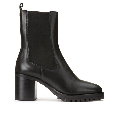 Zelici leather chelsea boots with block heel, black
