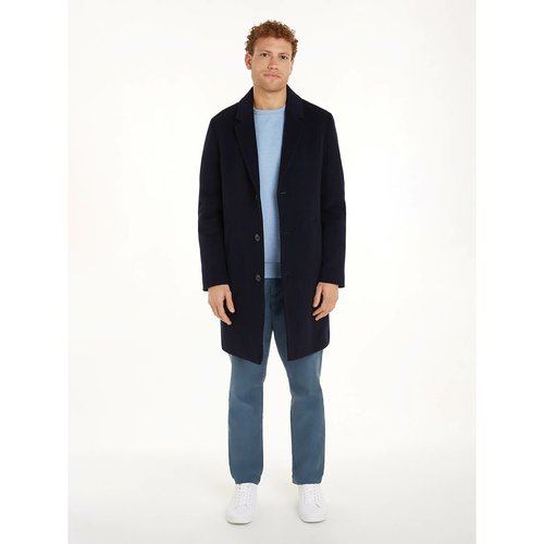 Wool mix coat with satin lining navy blue Tommy Hilfiger La Redoute