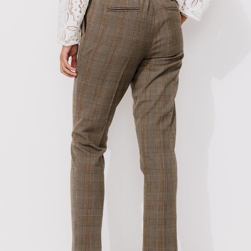 Pantalon jogpant a carreaux carreaux marron Promod La Redoute