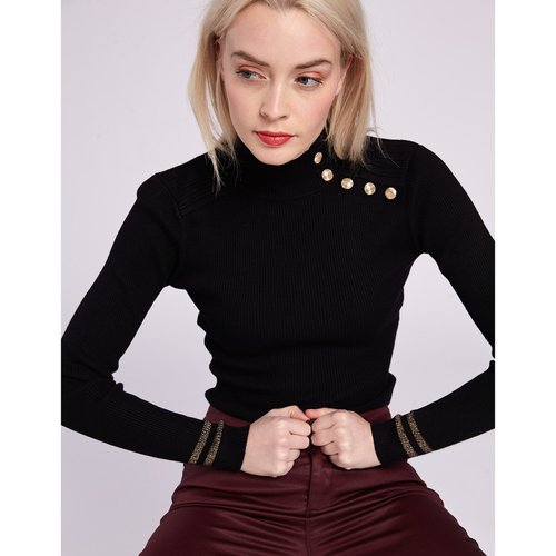 Fine knit black jumper womens shop