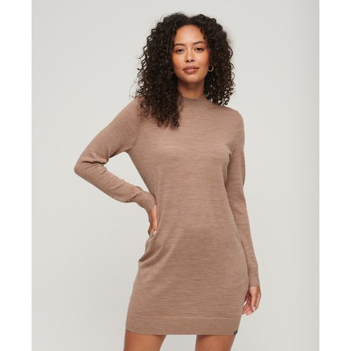Robe en maille merinos a manches longues Superdry La Redoute