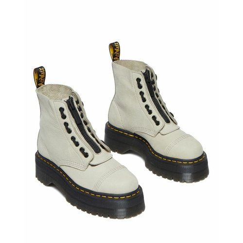 Boots plateforme sinclair en cuir buttersoft Dr. Martens beige clair La Redoute