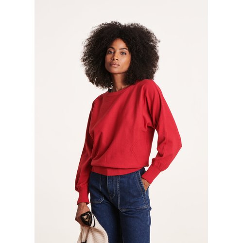 Pull maille fine rouge La Fee Maraboutee La Redoute