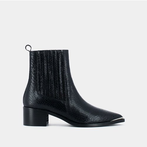 Arsene cowboy ankle boots in leather black Jonak La Redoute