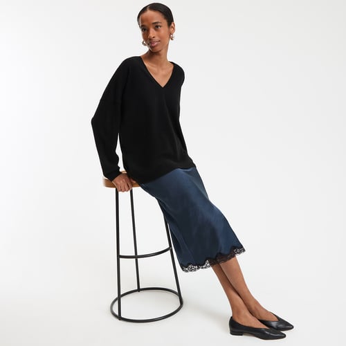 Pull Femme 100% Cachemire Col V - Taille Unique, Fabriqué En Italie, 15 Couleurs, Neuf Avec étiquettes