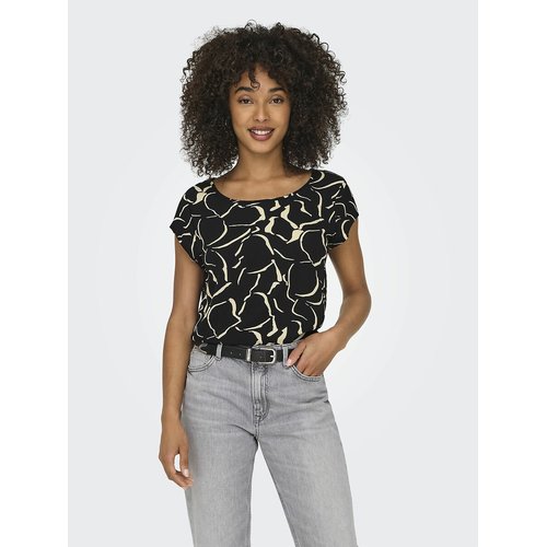 Only bedrukte top met korte mouwen outlet
