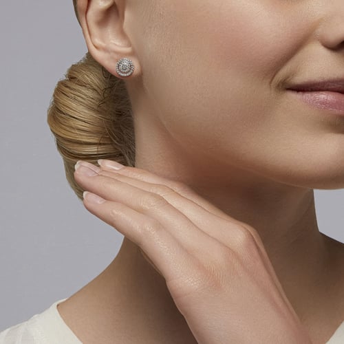 Boucles D'oreilles En Argent 925 Avec Zircon – Dormeuses élégantes !