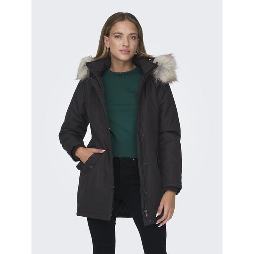 Veste parkas capuche avec bord en fausse fourrure detachable Only La Redoute