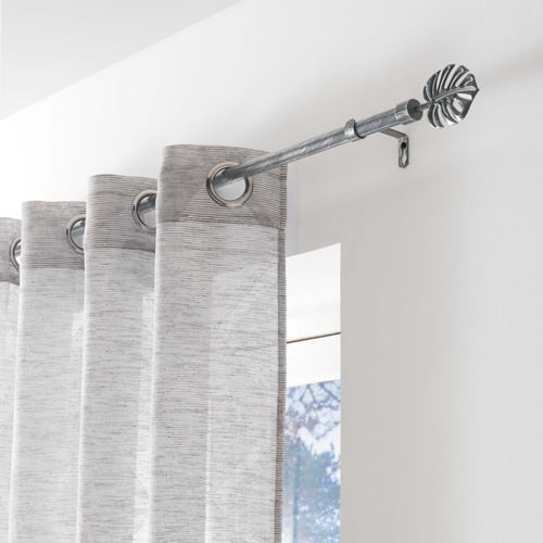 Tringles à Rideaux Extensibles 76-208 Cm Diamètre 19mm - Réglables Avec Embouts Décoratifs Pour Œillets