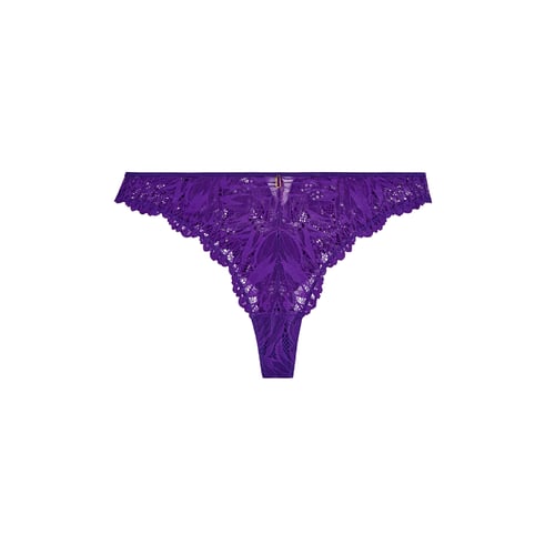 Ensemble Lingerie Sanselle - Soutien-gorge Balconnet 80C Et Culotte, Imprimé Fleuri Violet