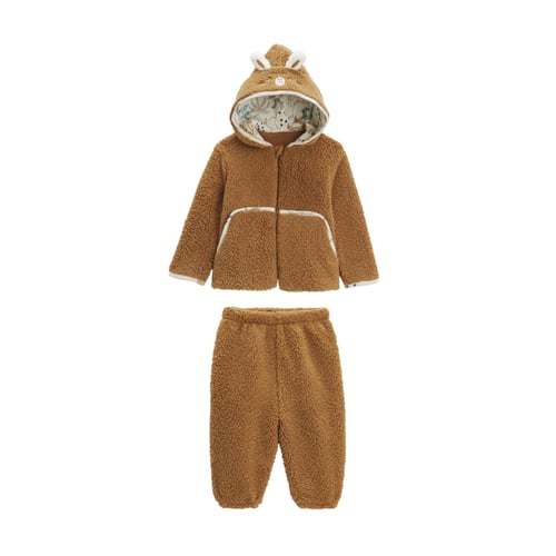 Ensemble Bébé Sweat-shirt Sherpa Et Pantalon Molleton - Petit Béguin - Taille élastiquée, Doux Et Chaud - Label OEKO-TEX