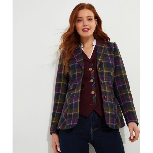 Veste a carreaux en laine melangee violet Joe Browns La Redoute