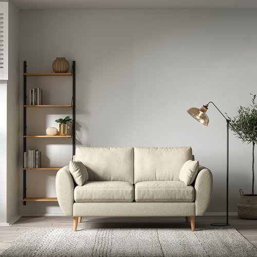 Ada scandi soft woven 2 seater sofa with light wood legs So home La Redoute
