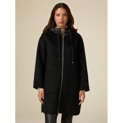 Manteau en tissu double 51 laine 49 polyester. noir Oltre La Redoute