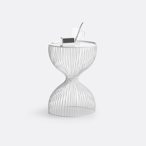 White wire bedside table discount