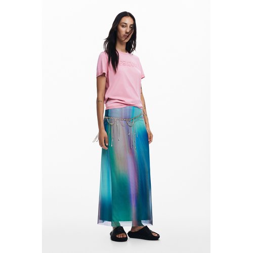 Jupe en tulle effet degrade vert Desigual La Redoute