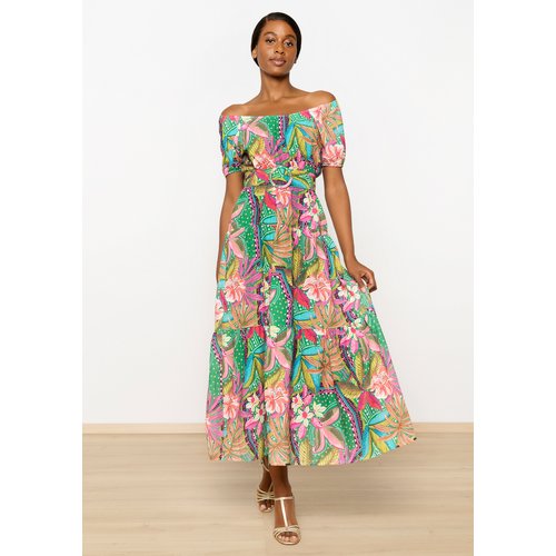 Robe a imprime tropical vert pomme Lolaliza La Redoute