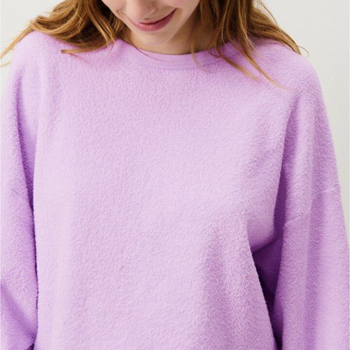 Bobypark cotton sweatshirt with crew neck mauve American Vintage La Redoute