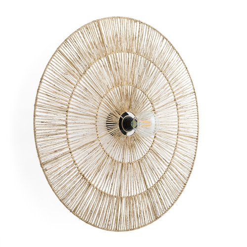 Yaku 80cm diameter round hemp wall light natural La Redoute Interieurs La Redoute