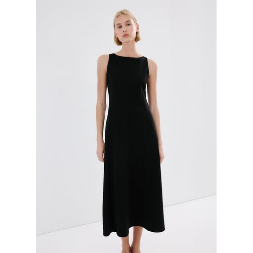 Robe Noire Mango Taille 36/38 (S/M) - Style Moulant Au-dessus Du Genou, Occasion Très Bon État