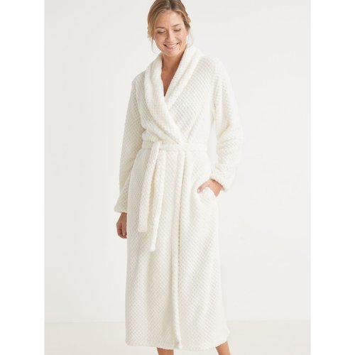Peignoir col chale maille douce ecru Daxon La Redoute
