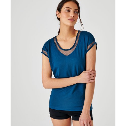 Damart Women's Tee Shirt Raye Thermol T, Blue (Bleu De Chiné Rayé 58725