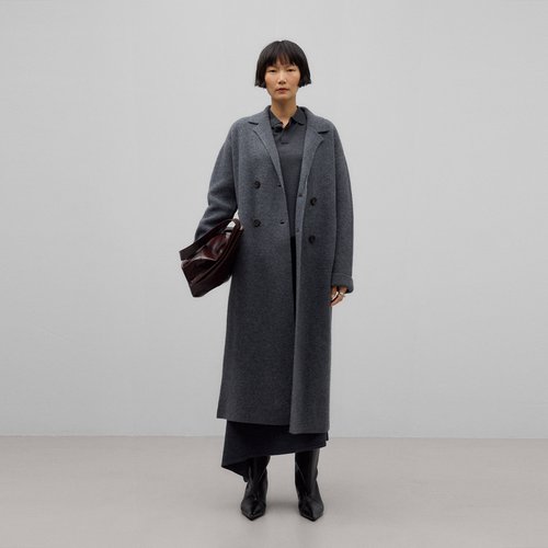 Manteau gris chiné femme online