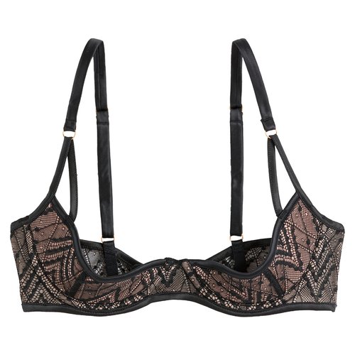 Soutien gorge redresse seins en dentelle noir La Redoute Collections La Redoute